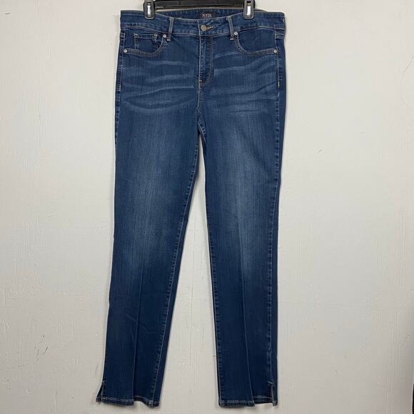 NYDJ Women's Marilyn Lift Tuck Cotton Stretch Straight Leg Jeans Size 14 - Picture 1 of 13